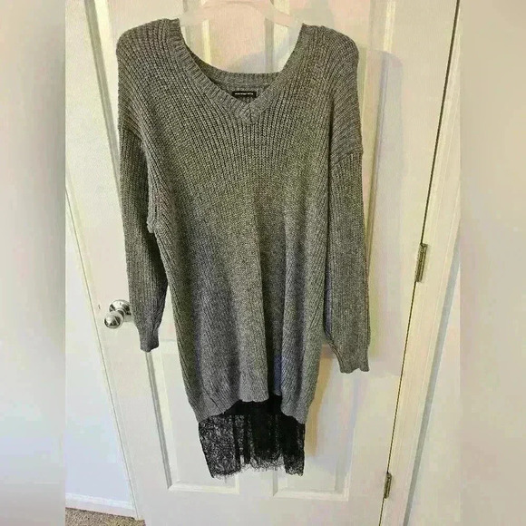 Who What Wear Womens Sweater Dress with Lace Bottom Size L - Picture 1 of 4